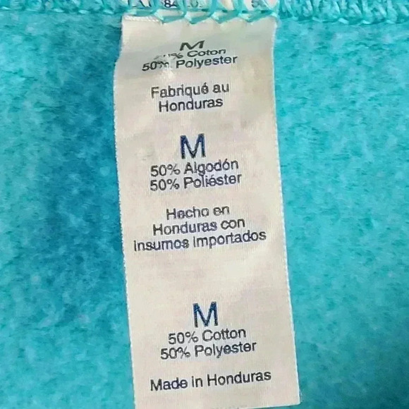 Women's Sweatshirt Pink/ Light Blue Size Medium "SNEAKER ADDICT" Retro Style - Picture 4 of 9